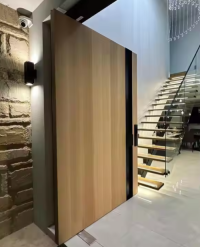 Customized Modern Design Exterior Others Wooden Security Main Entrance Front Doors for Houses Solid Wood Pivot Door