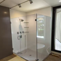 Frameless Clear Glass Hinged Shower Enclosure