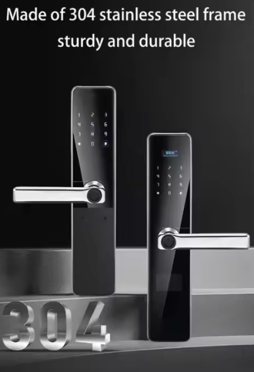 Waterproof Fingerprint Door Smart Lock Aluminum Waterproof Wifi App Smart Door Lock