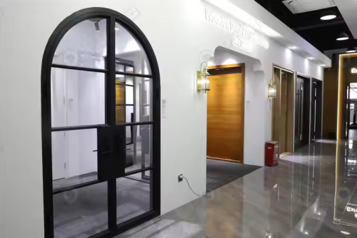 Arched Steel Frame Glass French Door System
