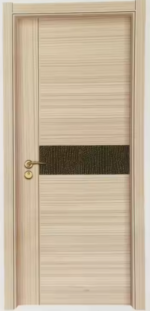 Wooden Interior Door with Dark Accent Panel