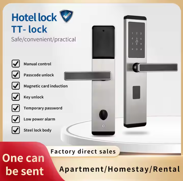 Smart Door Lock Mobile App Intelligent Doorlock Apartment Digital Keyless Lock Stainless Steel