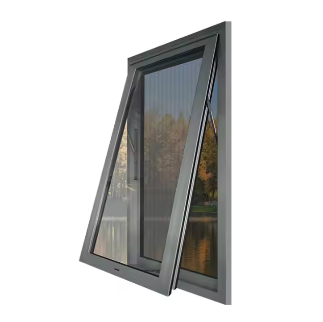 Aluminum Top-Hung Awning Window with Single Glazing