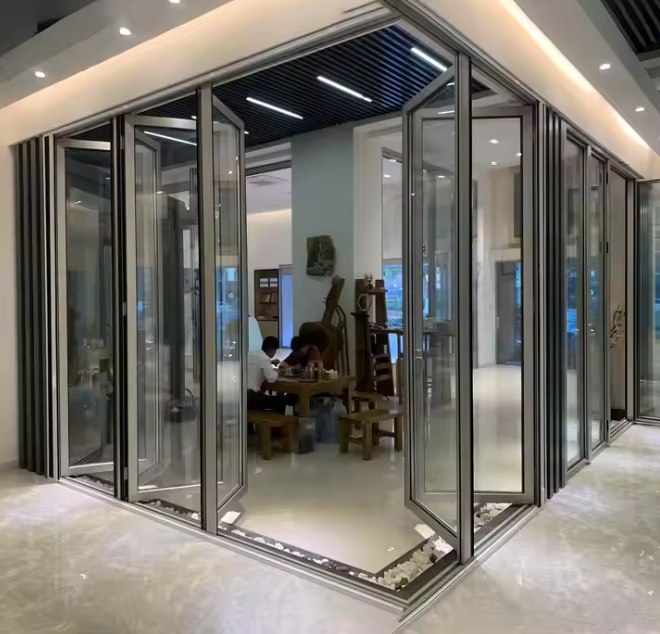 Hurricane Proof Exterior Bi Folding Aluminum Sliding Doors